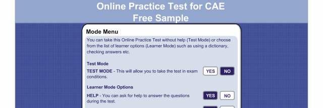Within the Learner Mode there are several options: HELP: This option allows you to ask for help to answer the questions during the test.