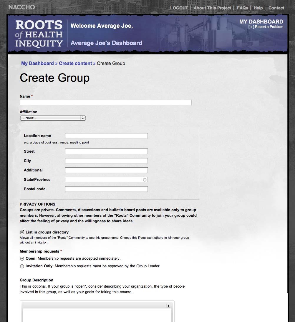 Sample #3: Fill Out the Form Roots of