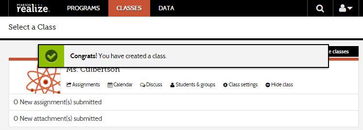 create groups within your classes, and even use your calendar to plan what s next.. Add your Class name and picture. Pick your program.