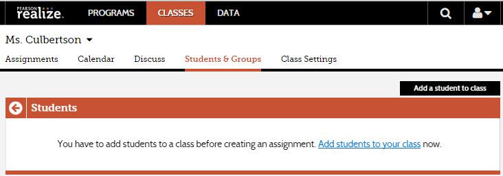 Create Classes Adding Students Add students to your Class