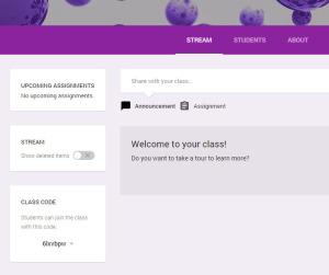 Give students the class code. Google account and click the + just like you did. It will prompt them for a class code, which you can give them (write it on the board, show it on a projector, etc.).
