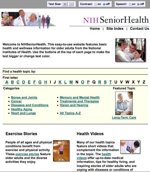 NIH Senior Health (from MedlinePlus)