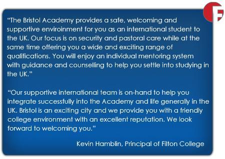Filton College in Bristol The Bristol Academy at Filton College We are part of the United Kingdom s state sector and are a major provider of further and higher education and vocational training.