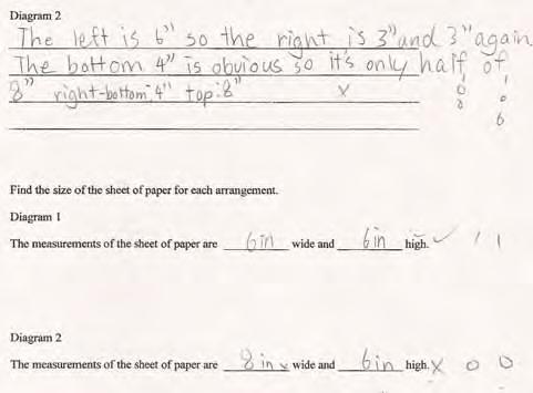 The student tries to use proportional reasoning in