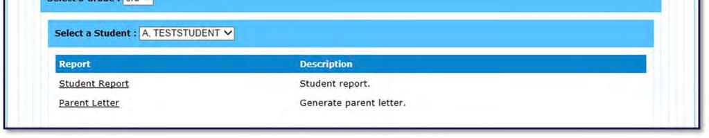 Student Reports The Student Reports tab provides student specific 3 12 WAM assessment scores and the ability to generate a parent letter for each student. 1. Student Report Provides a student s PLS score, Percentile Ranks and Ability scores.
