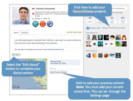 Teacher Profiles Teacher profiles were developed to support you in creating your Edmodo Professional Learning Network (PLN).
