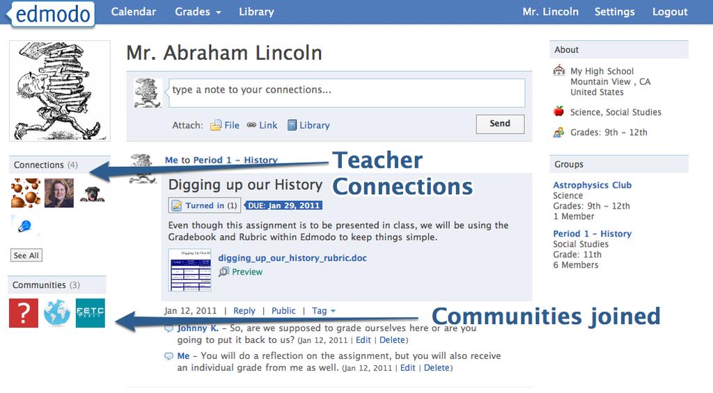 Search Teachers and Suggested Connections features From this section, teachers may befriend colleagues
