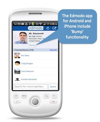 Download the Edmodo app for iphone or Android. Enter your Edmodo username and password.