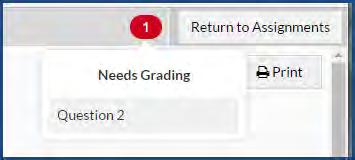 button displays the number of problems requiring manual grading.