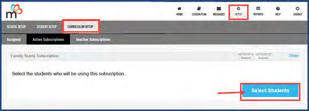 The page you see next varies based on the type of subscription you purchased. In the example below, a Family Yearly Subscription was purchased.