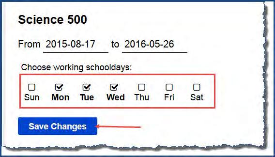 Change course schedules from your Dashboard page b. To change the End date for the course, in the second field after to, click to display a calendar, and select an new end date.
