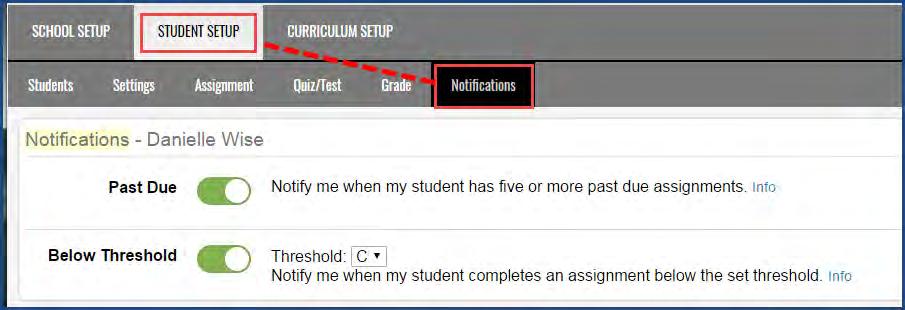 Reset customized student settings back to the default school settings 5. When finished, click Home.