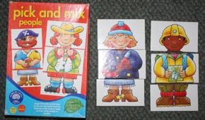 Pick & Mix People Game The Pick & Mix People helps to develop memory, matching and observational skills.