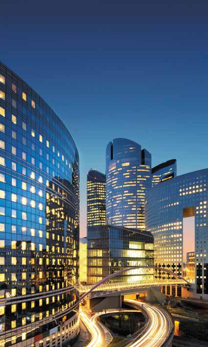 LA DÉFENSE IS HOME TO 1500 COMPANIES, 15 OF WHICH ARE AMONG THE 50 BEST IN WORLD RANKINGS.