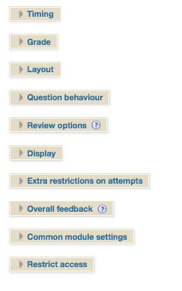 Overall Feedback Overall feedback, an option selected within the quiz setting editor view, provides feedback after the quiz is attempted and completed.
