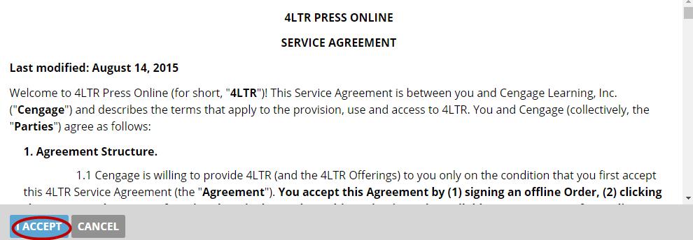 12 Accept the service agreement.