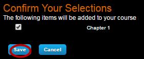 Result: The Confirm Your Selections screen displays listing all the