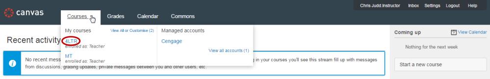 Add the Cengage Integration Tool Instructors access and manage Cengage Learning content by adding the Cengage Learning Tool into their course.