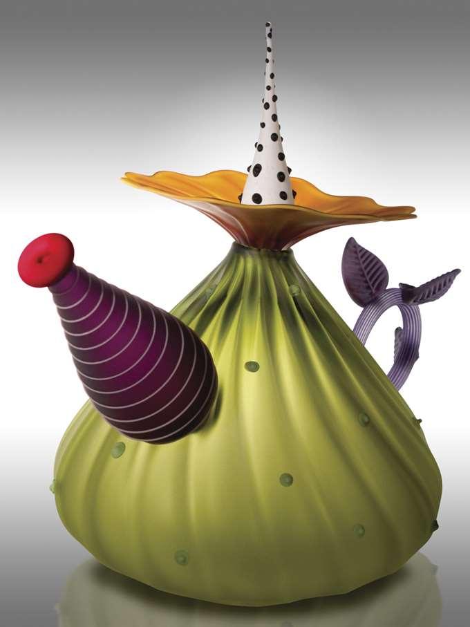 Glass Teapot by Bob & Laurie Kliss of Stockton, CA Press release distributed by