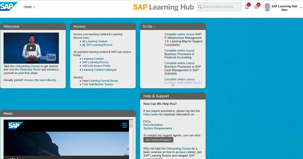 SAP Learning Hub is your one-stop site for learning more about SAP software, collaborating with your peers, and consulting with experts from SAP anytime, anywhere.