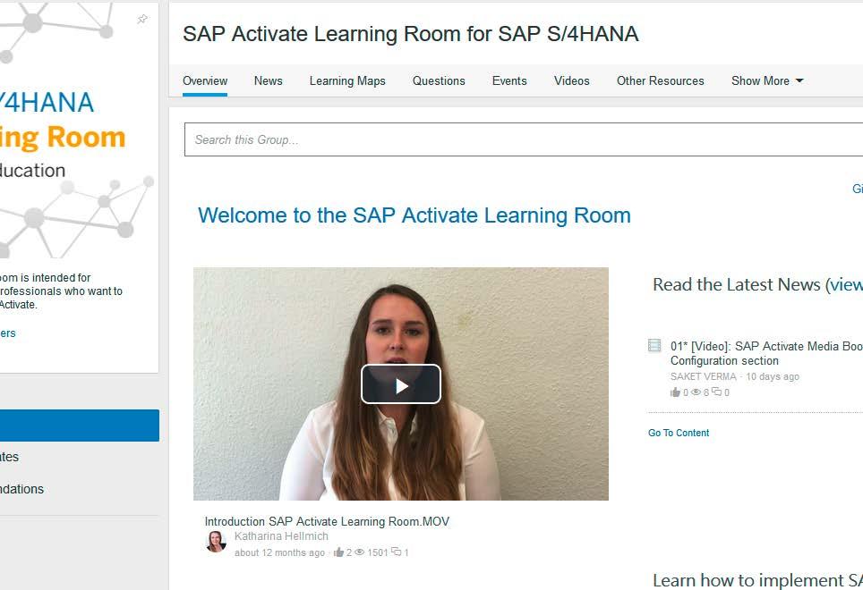 environments, where you can book and consume online courses and offerings USING LEARNING ROOMS The SAP Education organization hosts SAP Learning Rooms to provide a forum for learners to interact