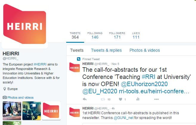 13 HEIRRI blog will be closely linked to RRITools platform and GUNi website, and structured so to capture the complexity of the public intended to reach.