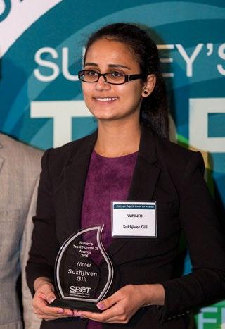 Sukhjiven Gill (Age 22) Surrey Top 25 Under 25 on Alumni The Surrey Board of Trade recognizes business and community minded people under the age of 25, either working in Surrey or working on a