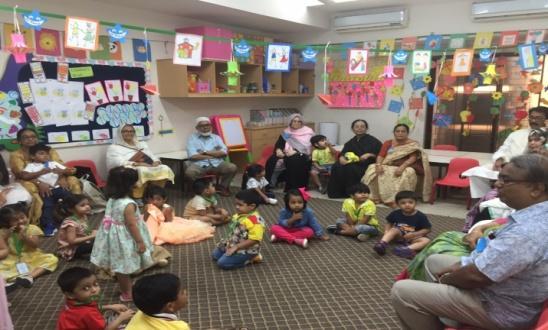 The Grandparents shared their valuable experiences, sang melodious songs, shared stories and played pillow passing with their