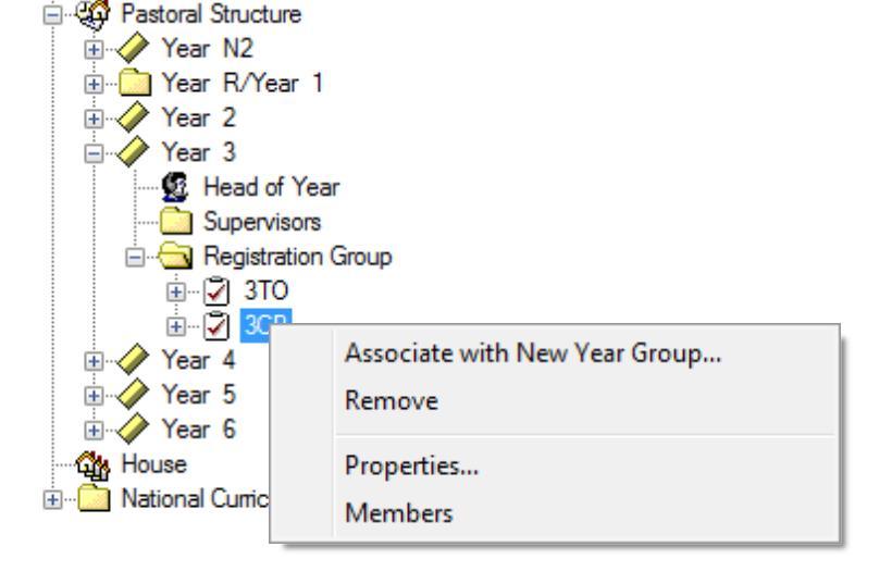 Click the + icon adjacent to Pastoral Structure to reveal each registration group.