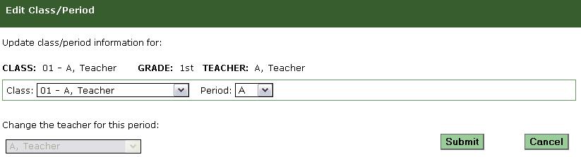 PMRN Administration - Add a New Class Use the third drop-down menu to select a grade for this class.