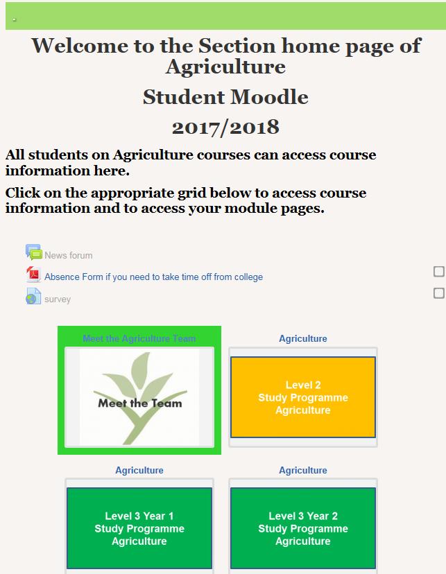 4. Click the required module/unit to access the module page.