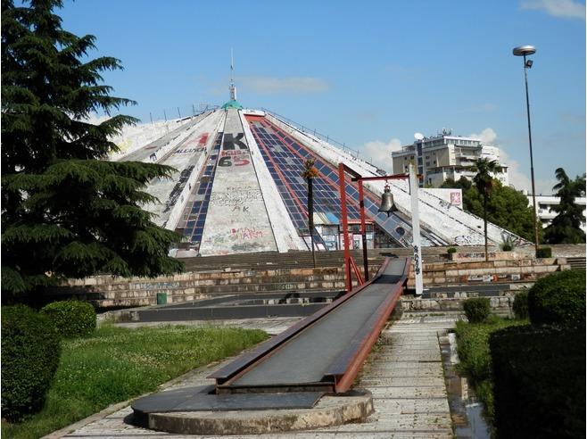 The Pyramid The Pyramid, located in the centre of Tirana, opened in 1988 as a museum for Dictator Enver Hoxha.
