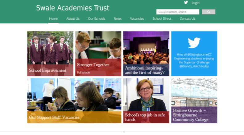 WORKING WITH SWALE ACADEMIES TRUST Welcome from the Chief Executive Officer Swale Academies Trust Since its creation in September 2010 Swale Academies Trust has become a strong and successful school