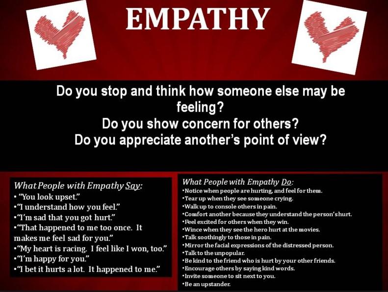 LIKE! Empathy We strive to understand and appreciate the feelings and