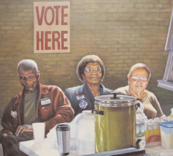 A portrait of three veteran election officials at