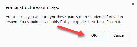 2. Select the Grade Syncing Tab. 3. Select the Sync grades to SIS button. 4.