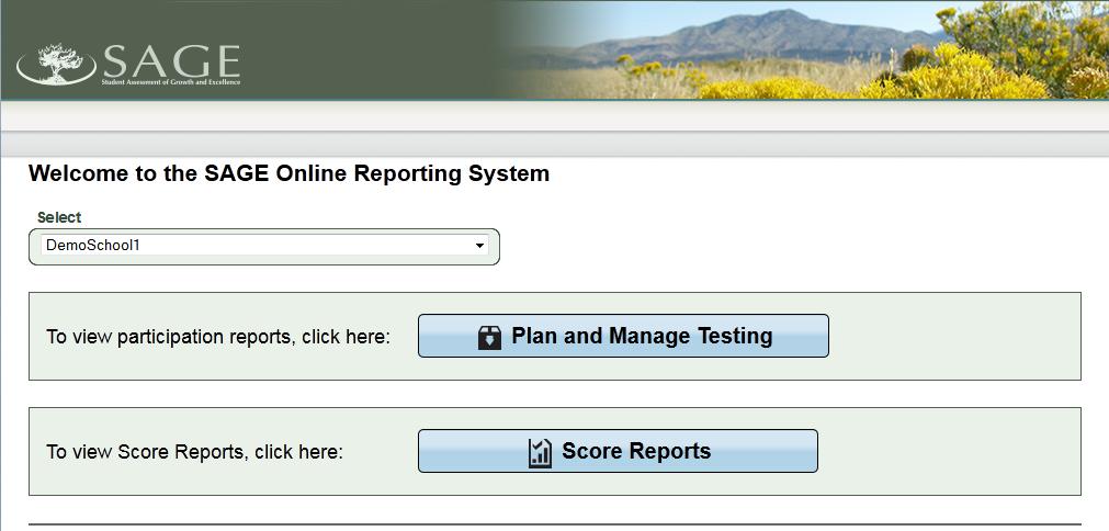 Accessing ORS Reports from the Welcome Screen When you first log in to the ORS, the Welcome screen is displayed that allows you to select the type of reports that you want to view. Figure 6.
