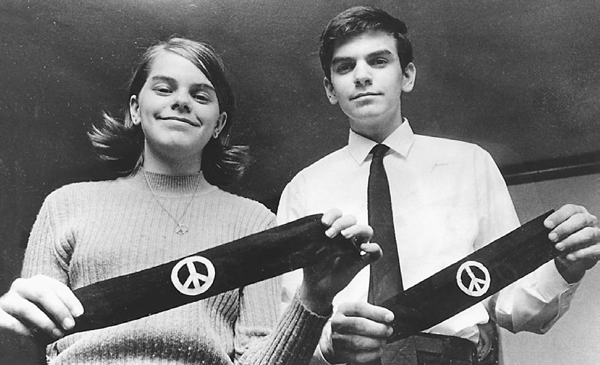FREEDOM OF SPEECH Mary Beth and John Tinker were suspended from school for wearing armbands protesting the Vietnam War. Reproduced by permission of the Corbis Corporation. Whose war is it?