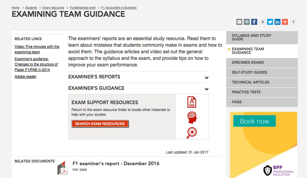 Part of getting started is getting to know your exam and we recommend that you use the examiner s reports as a resource here.