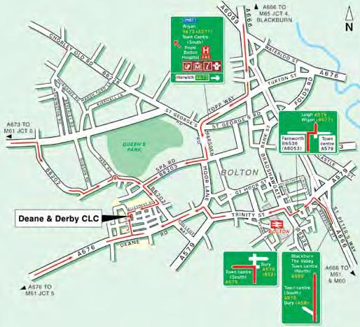 Find Our Centres For larger maps please visit our website. 1. Brownlow Fold CLC 01204 482901 2. Deane & Derby CLC 01204 482920 3.