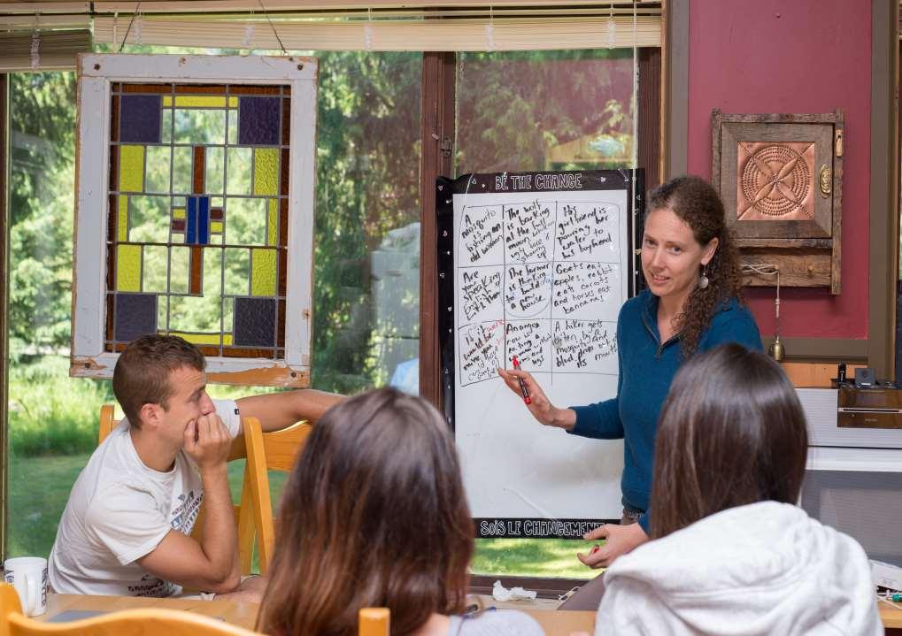 The English skills classes are customized to the unique learning needs of the group.