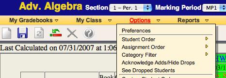 Students with no order number assigned to them will appear above those students with order numbers.