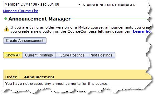 When you create an announcement, it is posted to the course site, and you have the option to additionally email it
