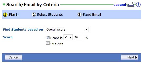 Click the More Gradebook Tools drop-down menu. 4. From the drop-down list, select Search/Email by Criteria. 5.