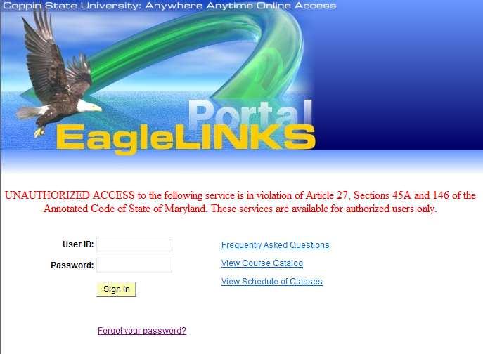 These steps will show you how to log in to EagleLINKS to get your class roster. 1.