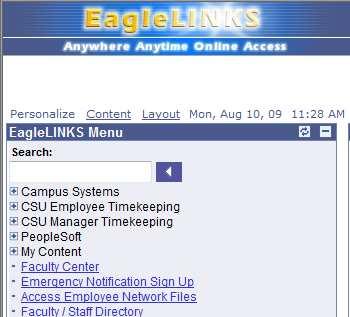 Click the EagleLINKS Sign In button. 3. Type your Coppin username and password.