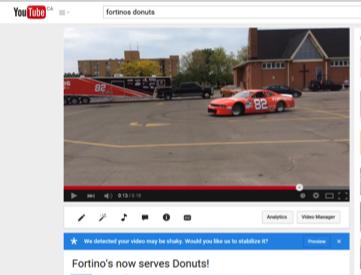 At Your School Your school will receive a visit from the FORTINOS Race Team and the actual driver; Dave Connelly.