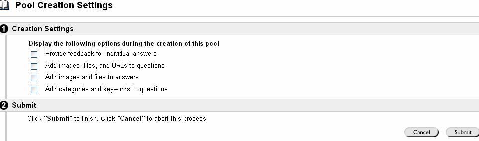 7. Set up your pool creation settings by checking the check box.