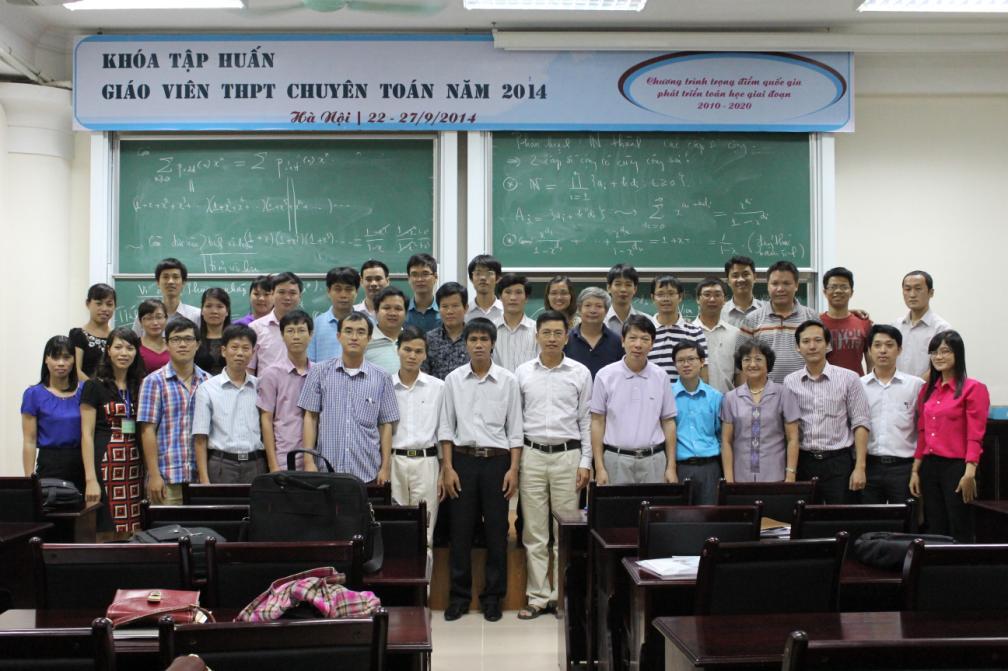 49 Khóa tập huấn giáo viên THPT Chuyên Toán đợt I (phía Bắc) năm 2014 (22-27/9/2014) The first training
