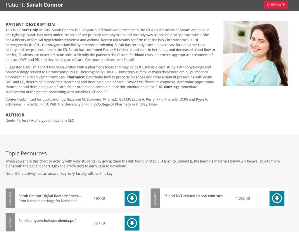 2: Review EHR Launch and review the patient EHR in this section. Navigate the different chart tabs to locate detailed information and try out the activity before assigning it to students.